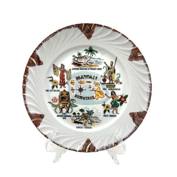 Mississippi Souvenir Plate Featuring State Landmarks & Vintage Charm - Picture 1 of 11